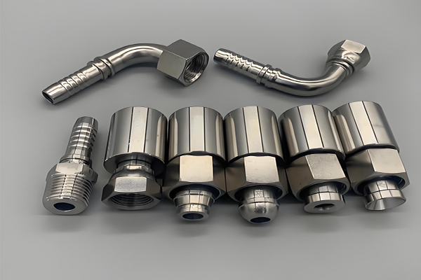 Hydraulic fittings and connectors with symbols