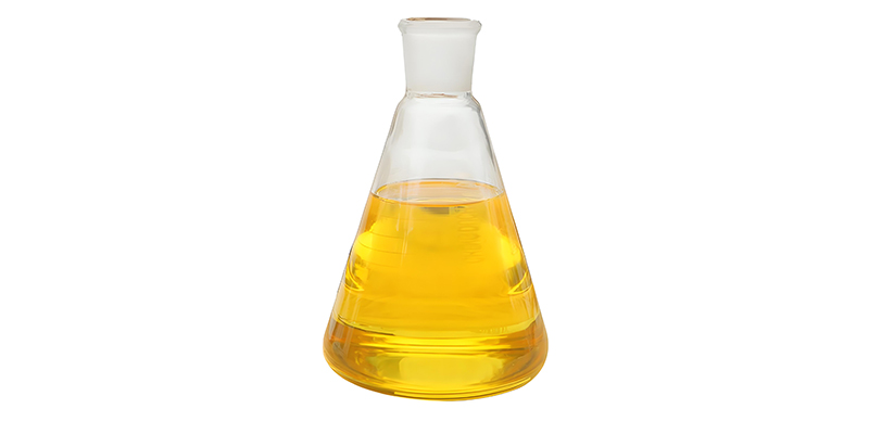 Different types of hydraulic fluids in containers with their respective properties